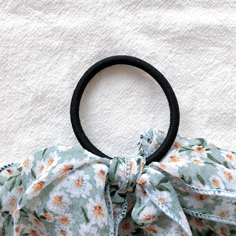 Dây buộc tóc vải hoa có tính co giãn dễ thương xinh xắn
