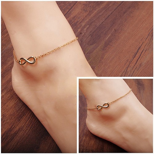 Lắc chân hợp kim hình số 8 đơn giản sang trọng dành cho nữ | BigBuy360 - bigbuy360.vn