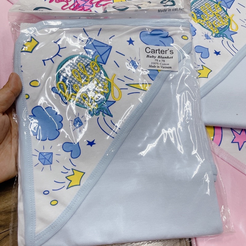Chăn ủ có mũ cho bé sơ sinh carte’s xuất dư