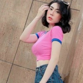 áo croptop thun bozip cổ viền màu chất đẹp