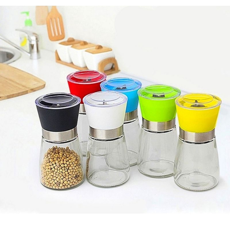 Lọ xay hạt tiêu cầm tay bằng thủy tinh tự động Misyhome
