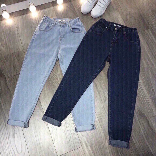 Quần Baggy Jeans Nữ Trơn Mẫu Đơn Giản-285