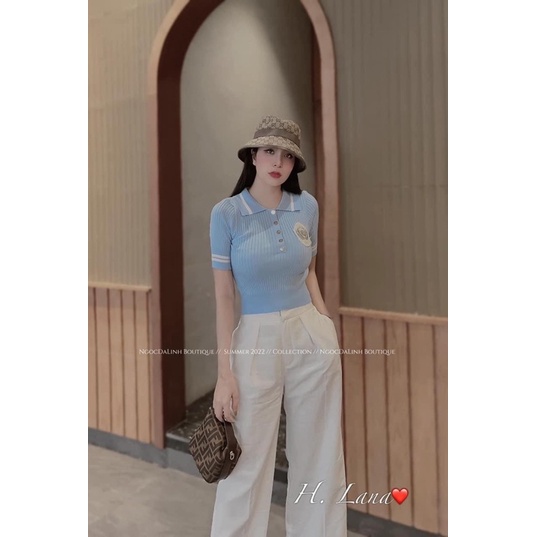 ÁO LEN CỔ BẺ TANG ĐÁ CỘC TAY