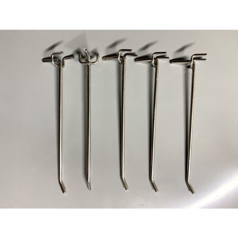 Combo 5 móc 3 càng cài tôn lỗ treo đồ bằng inox dài 10,15,20,25cm