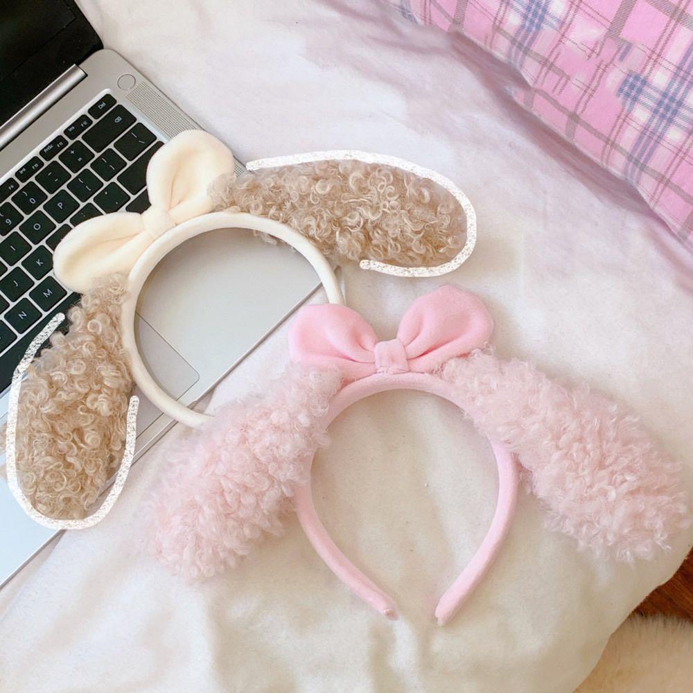 Băng Đô Cài Tóc Bằng Lông Nhung Đính Nơ Dễ Thương Xinh Xắn Cho Nữ