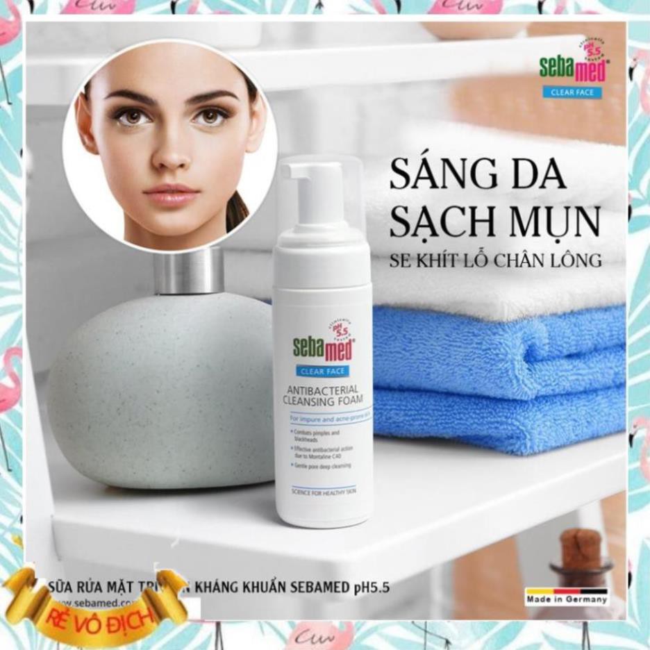 SỮA RỬA MẶT ANTI-ACNE KHÁNG KHUẨN SEBAMED pH5.5 - 50ml/150ML - ĐỨC | BigBuy360 - bigbuy360.vn