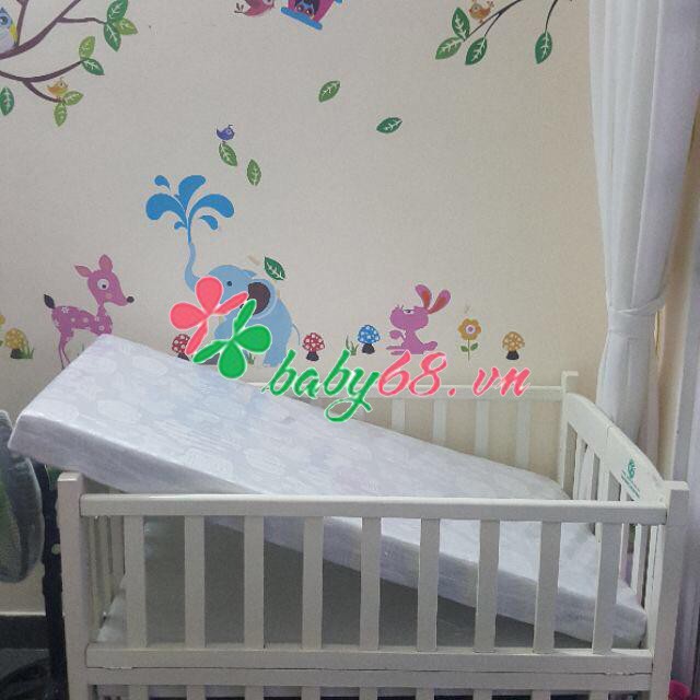 Nệm bông ép 62x100cm và bộ quây em bé khăn đỏ