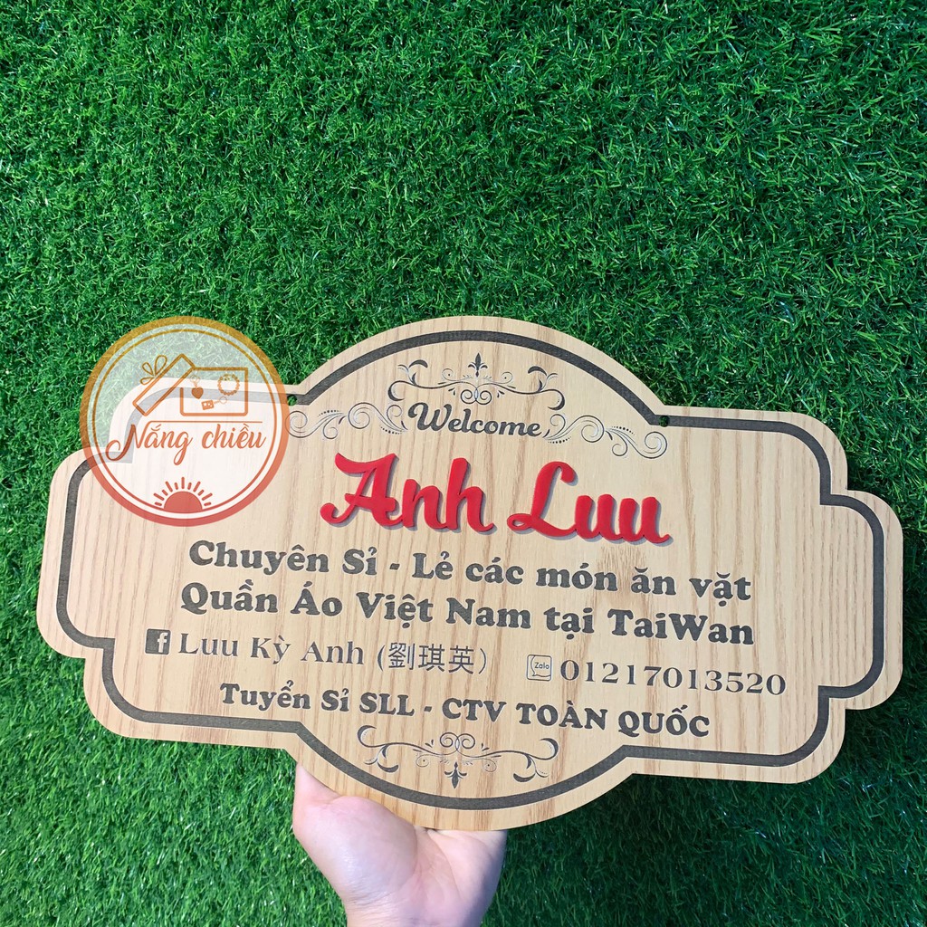 Biển gỗ LIVESTREAM kích thước 27x37cm thiết kế theo yêu cầu - Khắc tên shop của bạn phục vụ cho bán hàng online