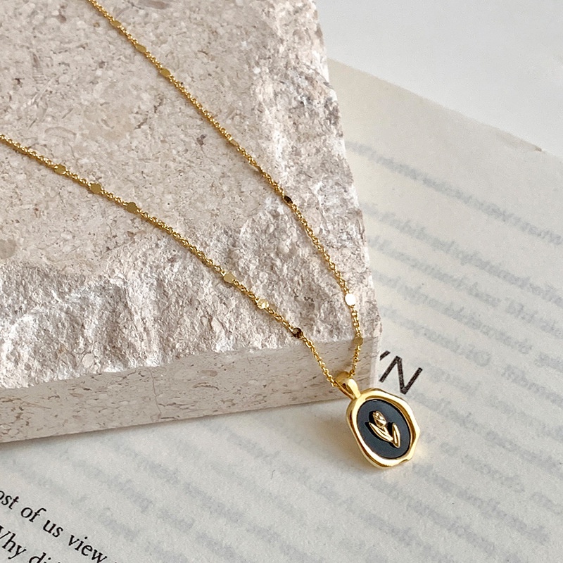 Dây Chuyền Họa Tiết Hoa Tulip Phong Cách Retro Pháp 2022