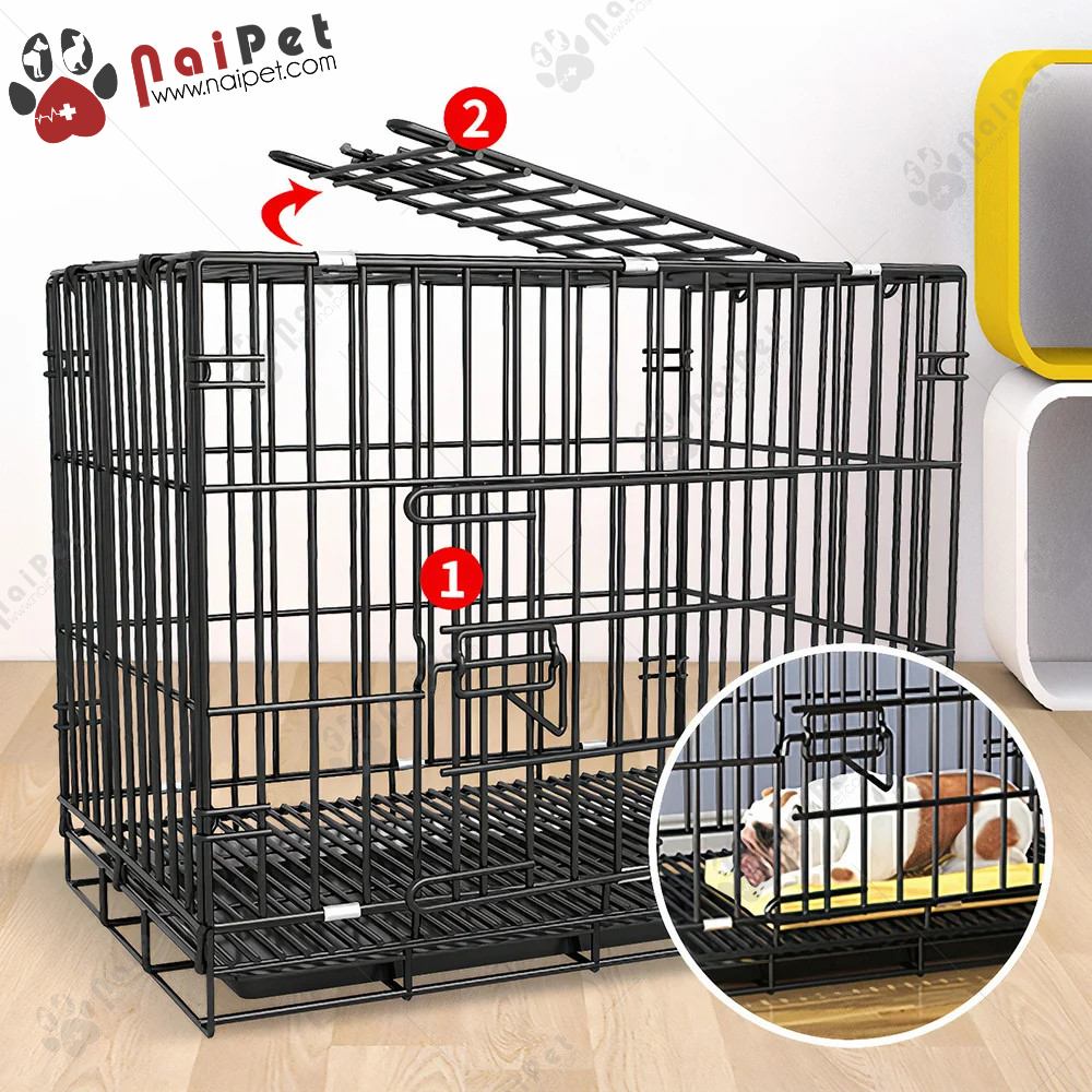 Lồng Sắt Lồng Gấp Gọn Sơn Tĩnh Điện Việt Nam Xuất Khẩu LNT004 - Size M: D60*44*52cm