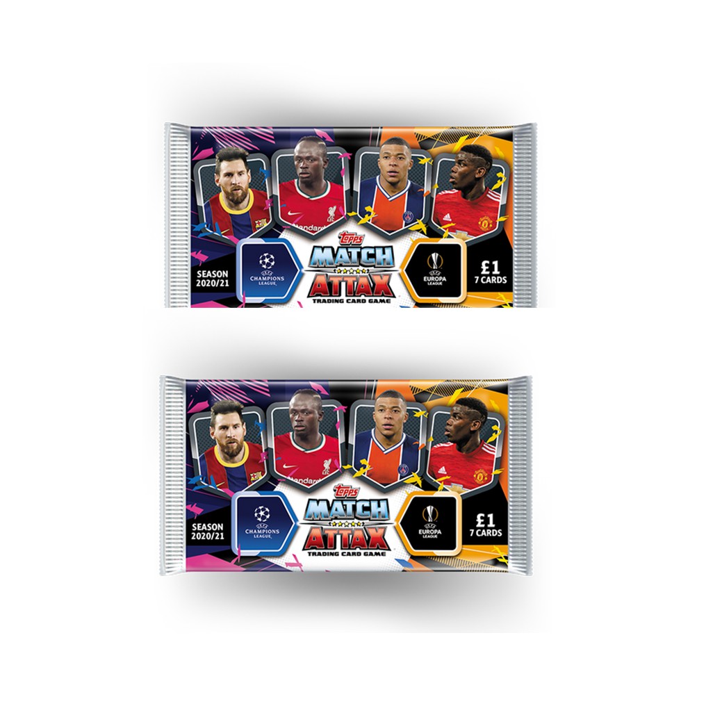 Pack 15 thẻ cầu thủ bóng đá Topps Match Attax Champions League 2020/21 - nguyên seal chính hãng mùa mới nhất