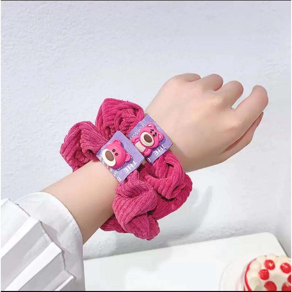 Dây buộc tóc chiffon họa tiết hoa cúc phong cách Hàn Quốc xinh xắn dễ thương cho nữ
