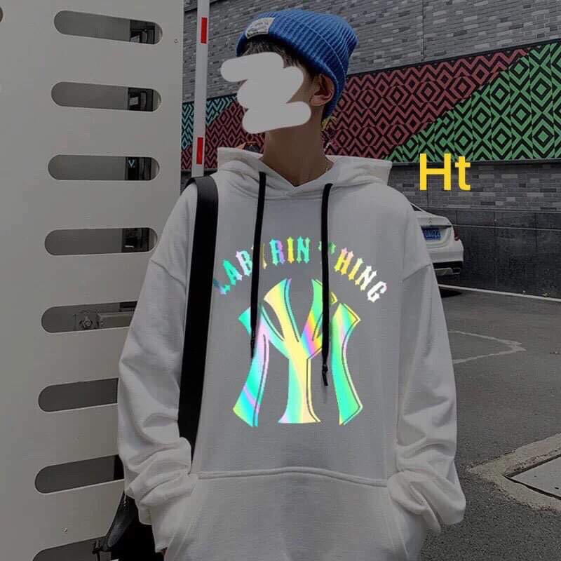 áo hoodie nỉ mũ phản quang 7 màu Ny