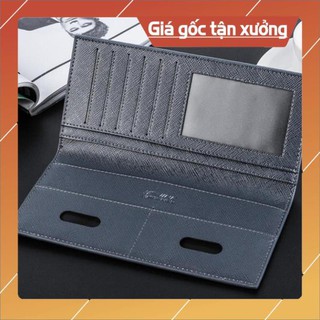 Ví nam dài siêu mỏng họa tiết chữ thập 2140