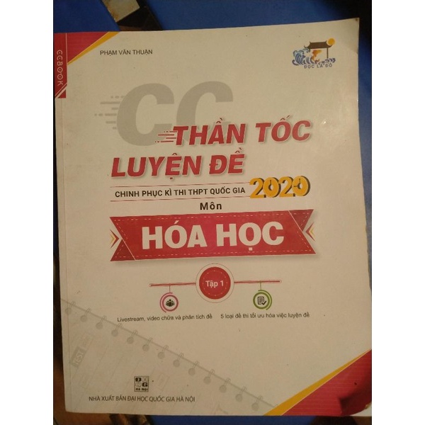 (SÁCH CŨ GIÁ 50% SO VỚI GIÁ BÌA)  Thần tốc luyện đề  môn Hoá Học tập 1 thầy Phạm Văn Thuận 2020