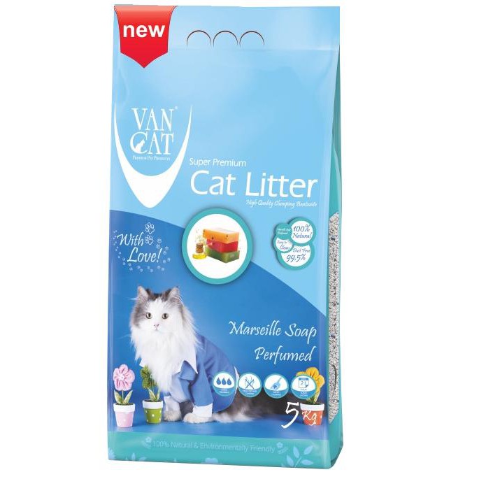 Cát mèo khử mùi siêu vón VANCAT 5kg