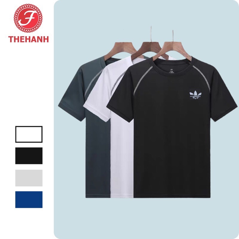 Áo thể thao nam thun lạnh cộc tay cổ tròn nhiều màu - áo tập gym nam TH STORE