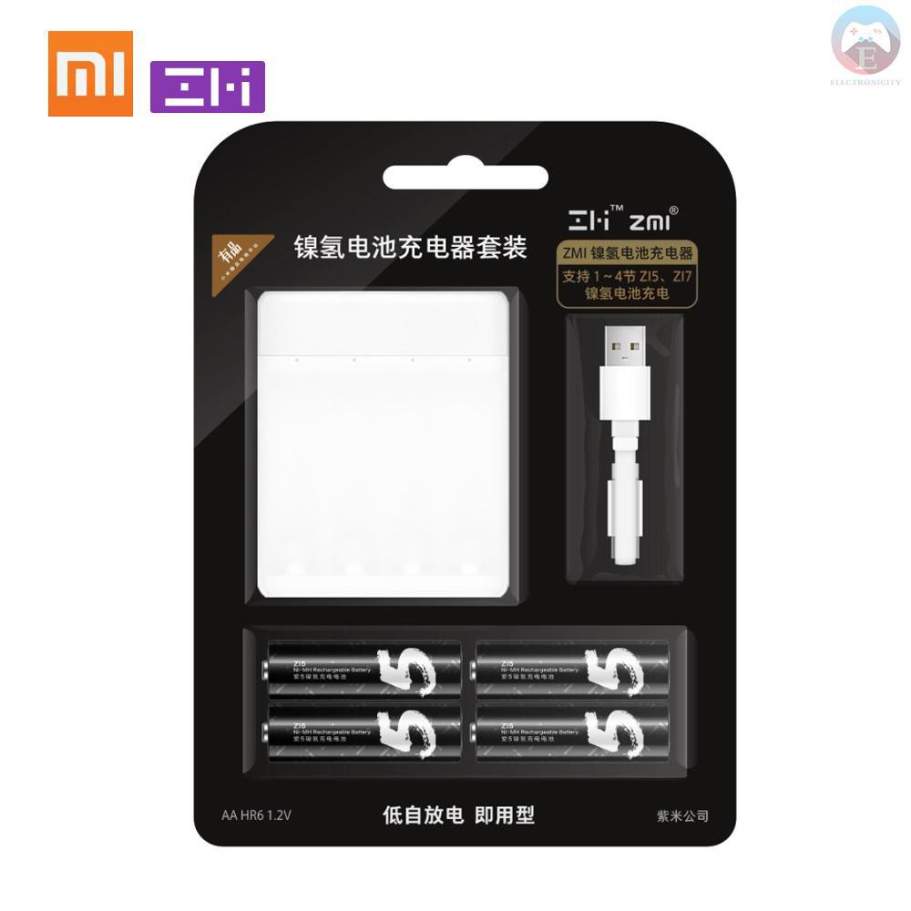 Bộ sạc pin Xiaomi PB401 kèm Pin sạc AA Xiaomi Zi5 & Pin AAA Xiaomi Zi7