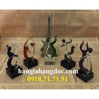 Mô hình cặp đôi khiêu vũ bằng thủy tinh, dùng trang trí hoặc làm quà tặng ngộ nghĩnh & ý nghĩa