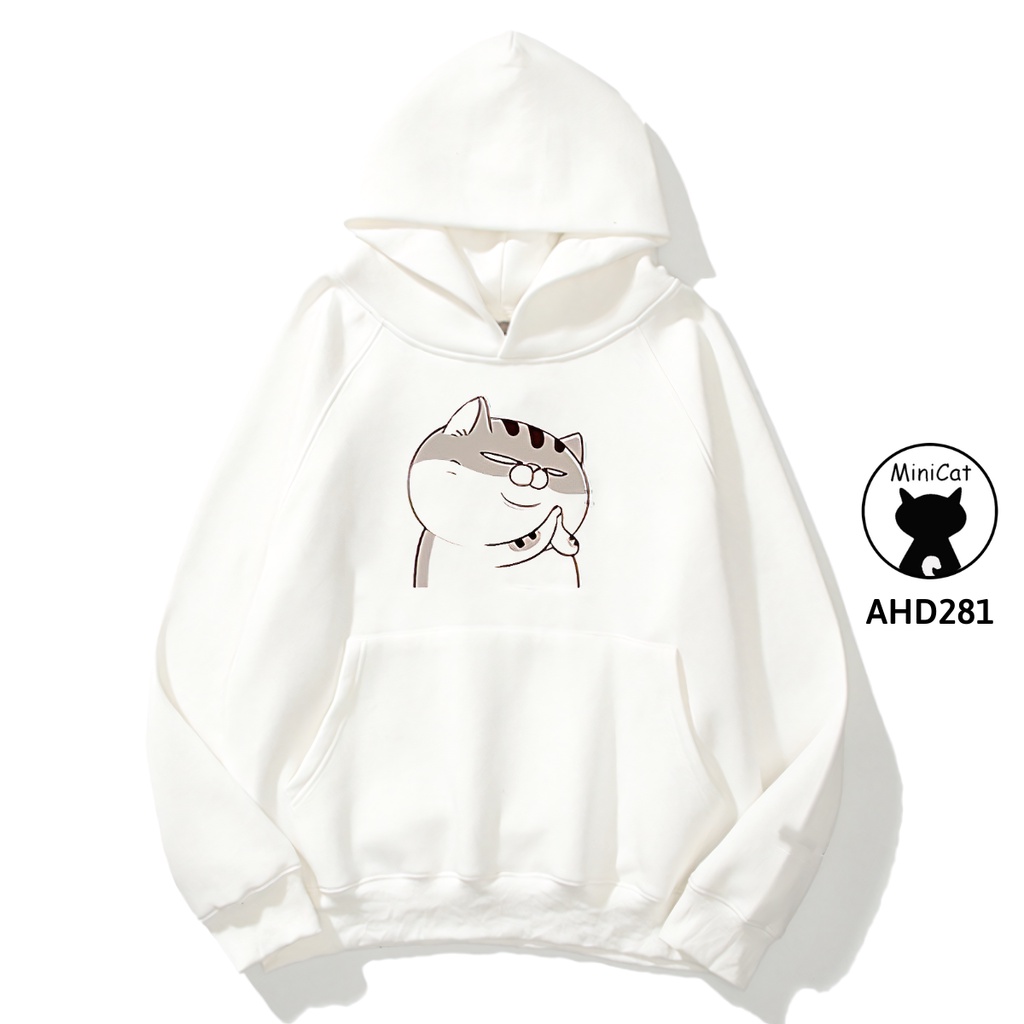 Áo nỉ MiniCat hoodie unisex nam nữ form rộng AHD281