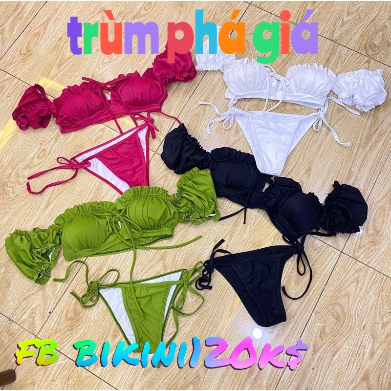 Bikini 2 mảnh tay phòng siêu nét