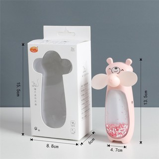 Quạt Hình Thú Mini Có Đèn Led 2in1