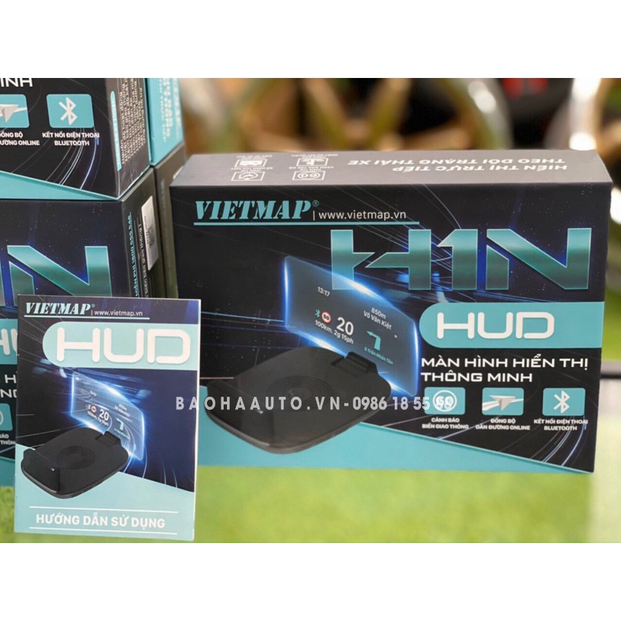 VIETMAP HUD H1N - Hud Dẫn Đường CẢNH BÁO Camera- Giao Thông- Báo Tốc độ- Hàng Chính Hãng