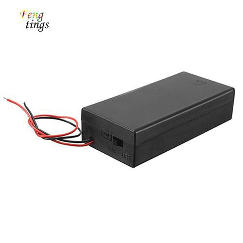 Ft✿Dc Hộp Đựng Pin 3.7v 2 x 18650 Có Công Tắc Bật / Tắt