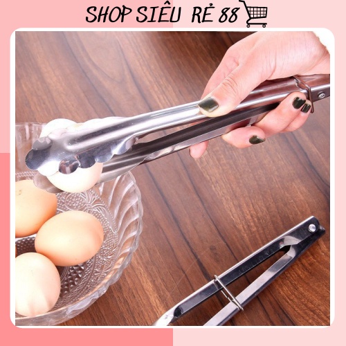 Kẹp inox gắp thức ăn, đồ nóng, đá 88104 SHOP SIÊU RẺ 88
