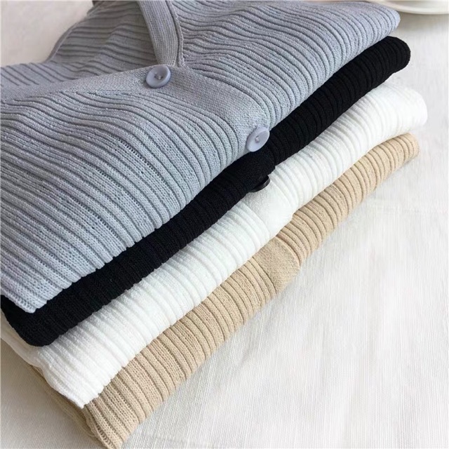 A2_Áo Khoác Len Mỏng Chất Mịn Mát