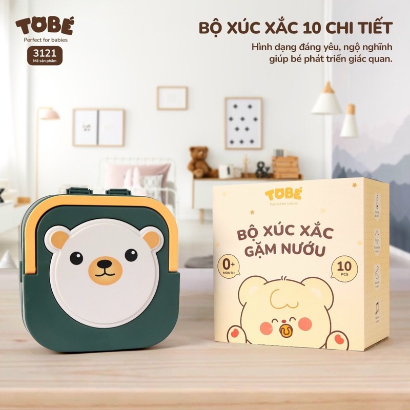 hộp gặm nướu xúc xắc cho bé tobe