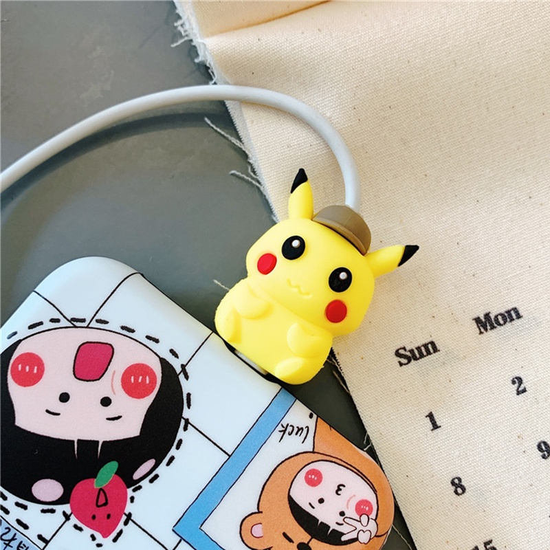 Hoạt Hình Pokemon Bảo Vệ Cáp Sạc Usb Dòng Bao Da Bạn Thân Cáp Cắn Điện Thoại Phụ Kiện Bảo Vệ Cáp Cáp Nhà Tổ Chức Quản Lý