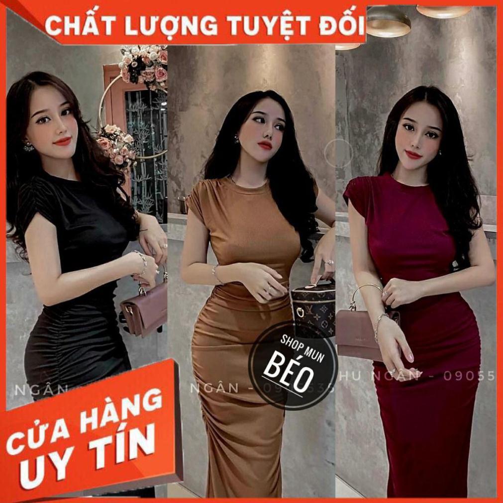 [SANG TRỌNG] -  Đầm Body Nhún Sườn Nhún Vai Thun Borip Thích Hợp Mặc Đi Tiệc Đi Làm Đi Chơi Phù Hợp Với Mọi Phong Cách