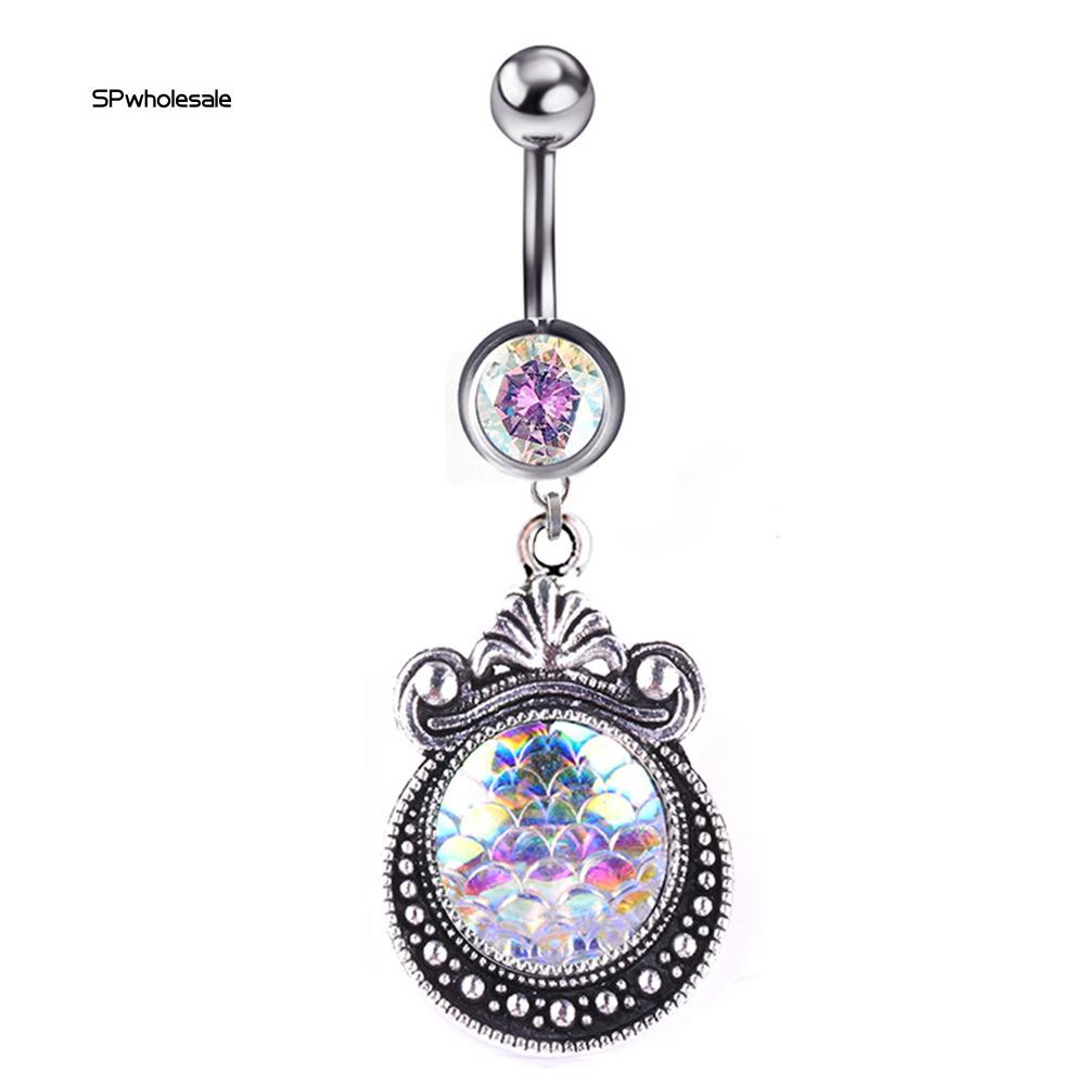 [Mã FAMAYFA giảm 10K đơn 50K] Khuyên rốn dạng thanh tạ hình vảy cá độc đáo | BigBuy360 - bigbuy360.vn