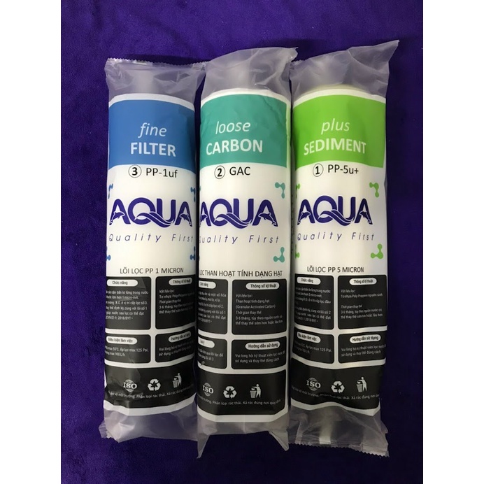 Lõi lọc nước 1 2 3 AQUA chính hãng