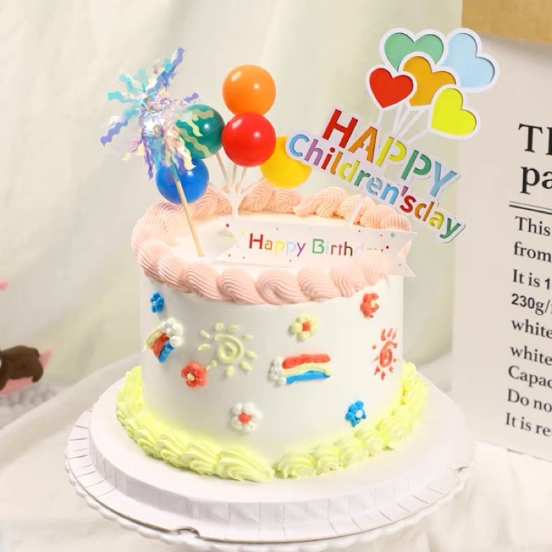 Chùm bóng trang trí bánh sinh nhật phóng cách INS Hàn Quốc