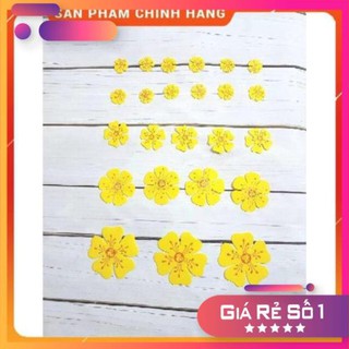 9 bông hoa mai xốp dán tường dán kính