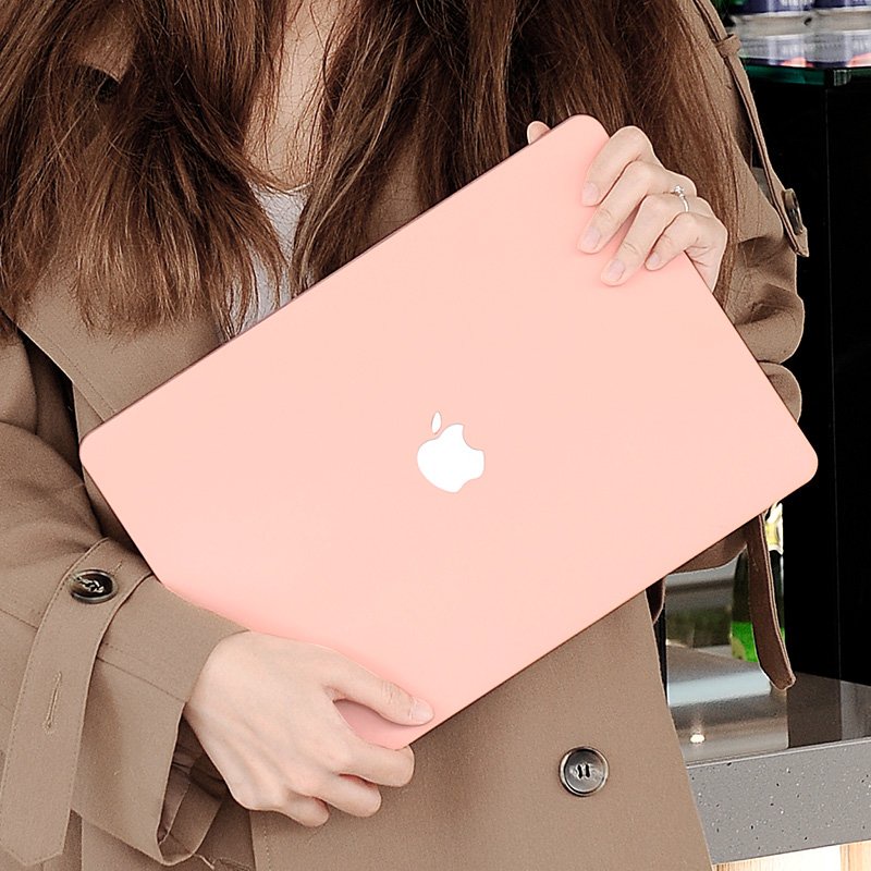 Case ,Ốp Macbook Màu Hồng Pastel (Mịn) (Tặng Kèm Nút Chống Bụi + Bộ kẹp chống gãy sạc)