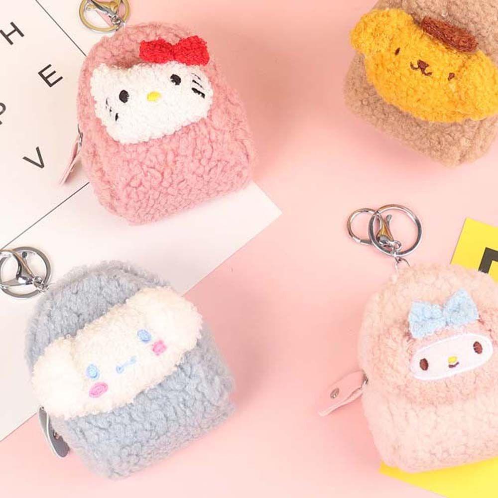 DARNELL Mymelody Ví Mini Đựng Tiền Xu Chìa Khóa Trang Trí Hình Chú Cừu / Cinnamoroll Hoạt Hình
