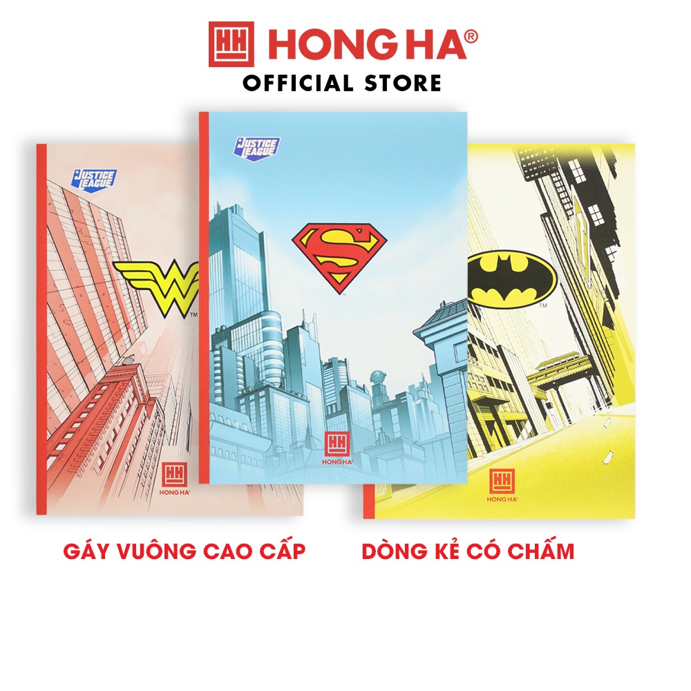 Vở kẻ ngang gáy vuông Hồng Hà 80 trang thiết kế biểu tượng DC - 1438