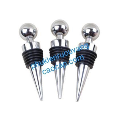 Nút đậy chai rượu vang nhựa mạ inox