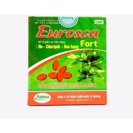 HỖ TRỢ LÀM DỊU CƠN HO EUROSCA &amp; EUROSCA FORT