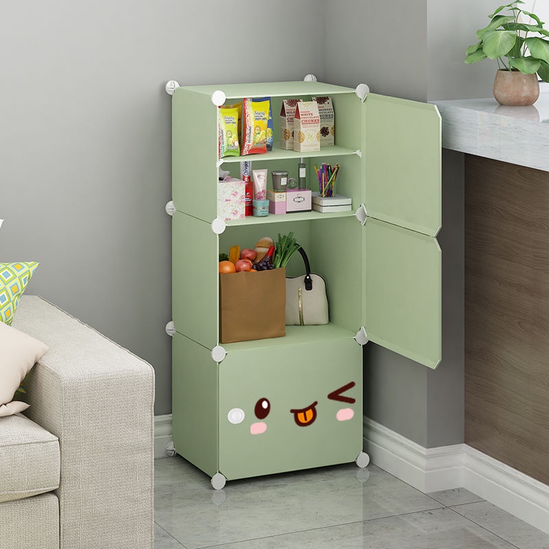 Tủ đựng đồ gia đình lắp ráp đơn giản bằng nhựa nhiều lớp giả ngăn kéo tủ đầu giường góc tủ tầng hộp đựng đồ nhỏ