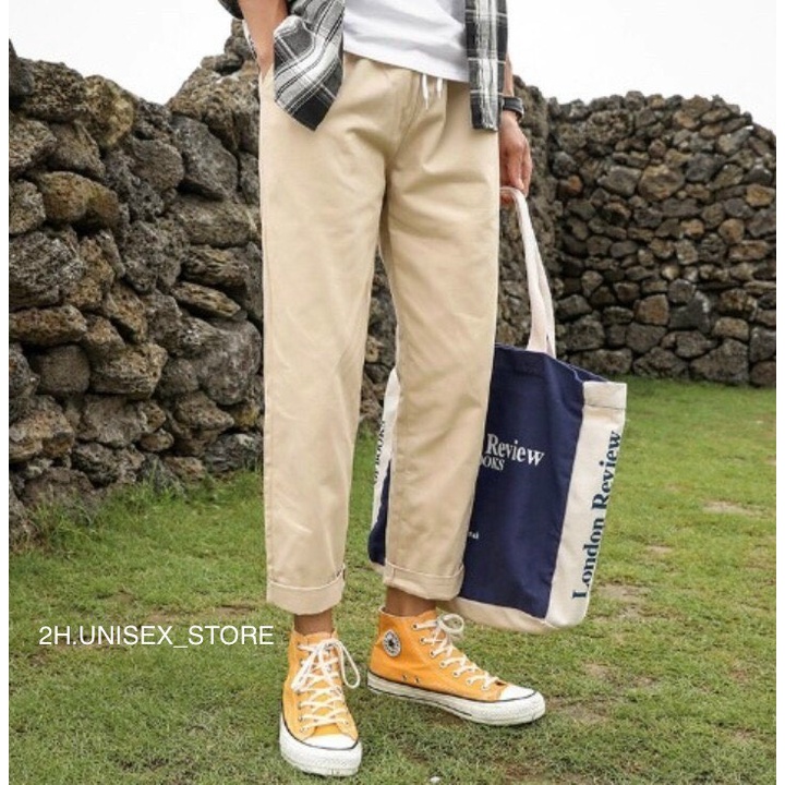 QUẦN DÀI BAGGY UNISEX NAM NỮ FORM SUÔNG CHẤT KHAKI 2H.UNISEX_STORE