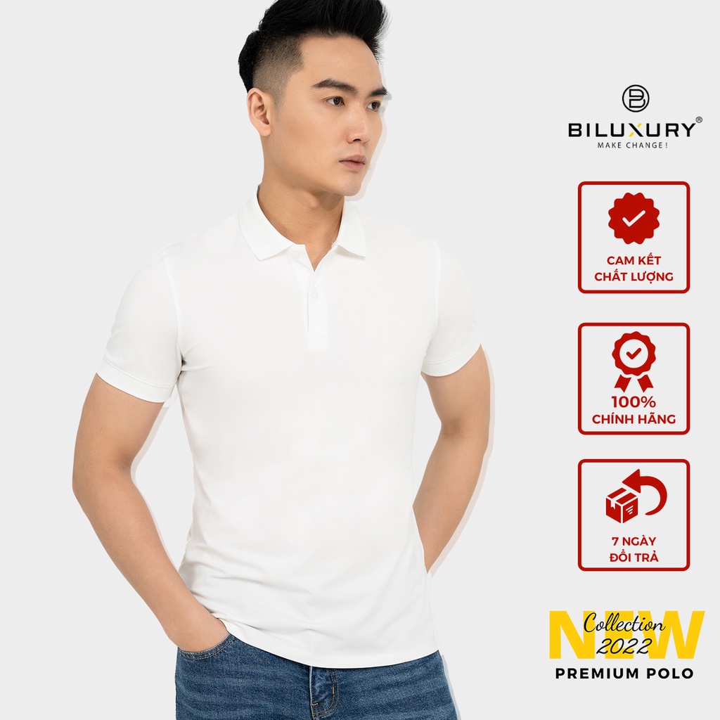 Áo polo thun nam Biman by Biluxury form chuẩn bodyfit kiểu dáng basic thanh lịch 5APCB006TRK