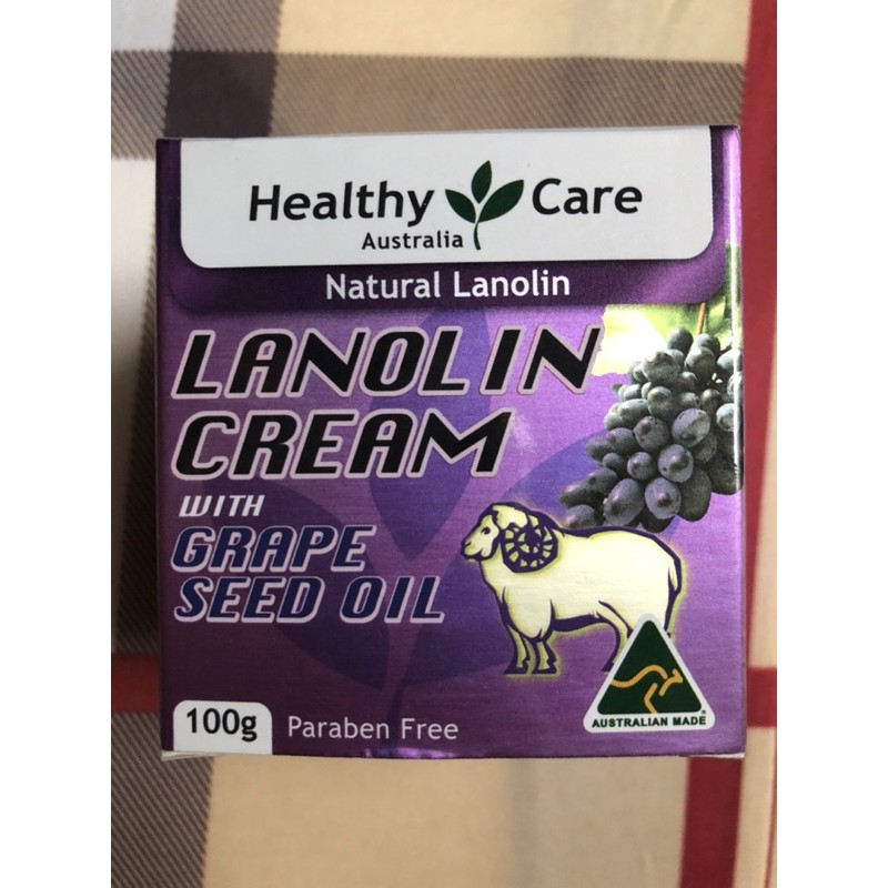 Kem dưỡng da tinh chất hạt nho Healthy Care Lanolin Cream With Grape Seed 100g