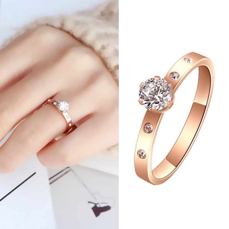 Nhẫn Titan Nhẫn Mạ Bạc 925 Nhiều Mẫu Mã Thời Trang Hàn Quốc Cho Nữ