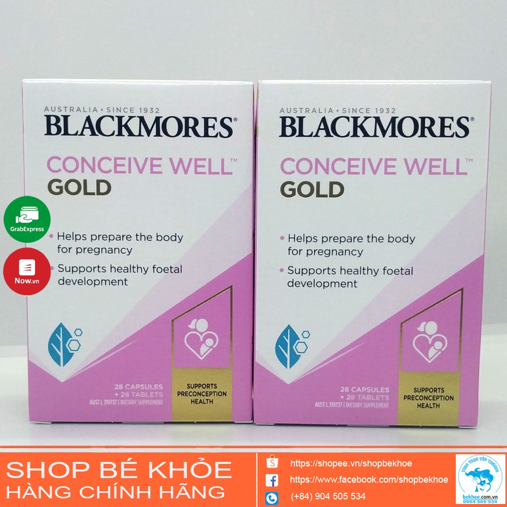 Viên uống Blackmores Conceive Well Gold - Blackmore tăng khả năng thụ thai 56v