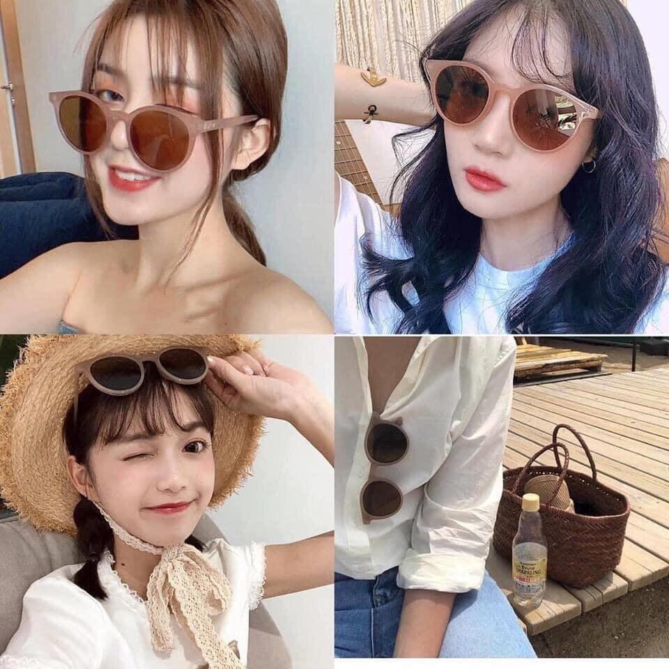 Kính mát kính râm gọng tròn đi biển unisex