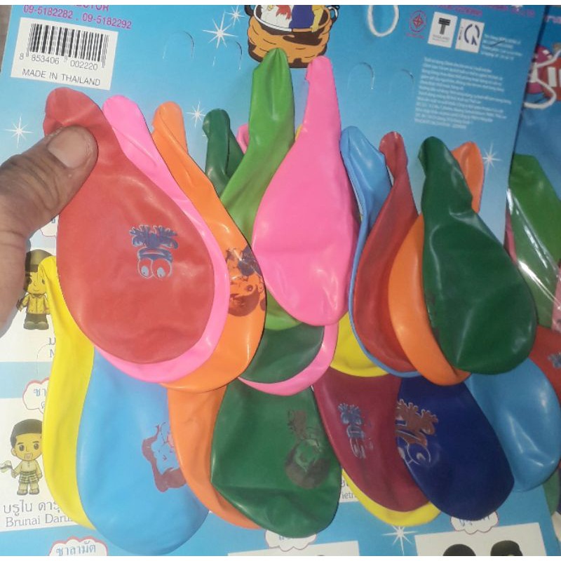 Sét 22 chiếc bóng bay nhiều màu khi thổi được 36cm bằng cao su tự nhiên của Thái Lan